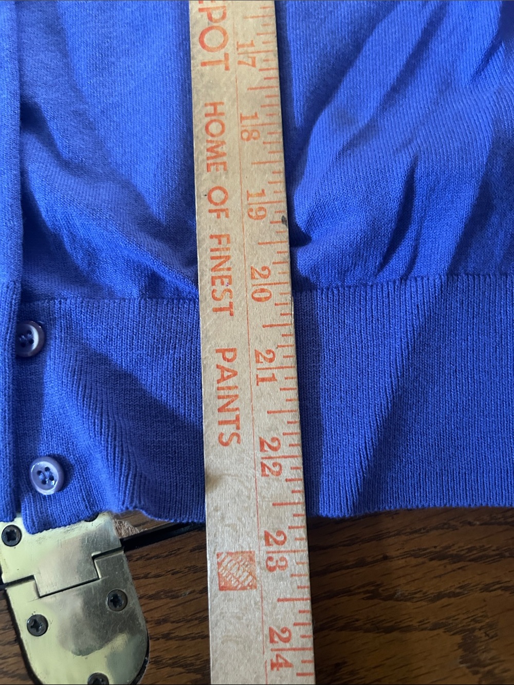 Periwinkle Purple Crewneck Cardigan - Picture 9 of 13